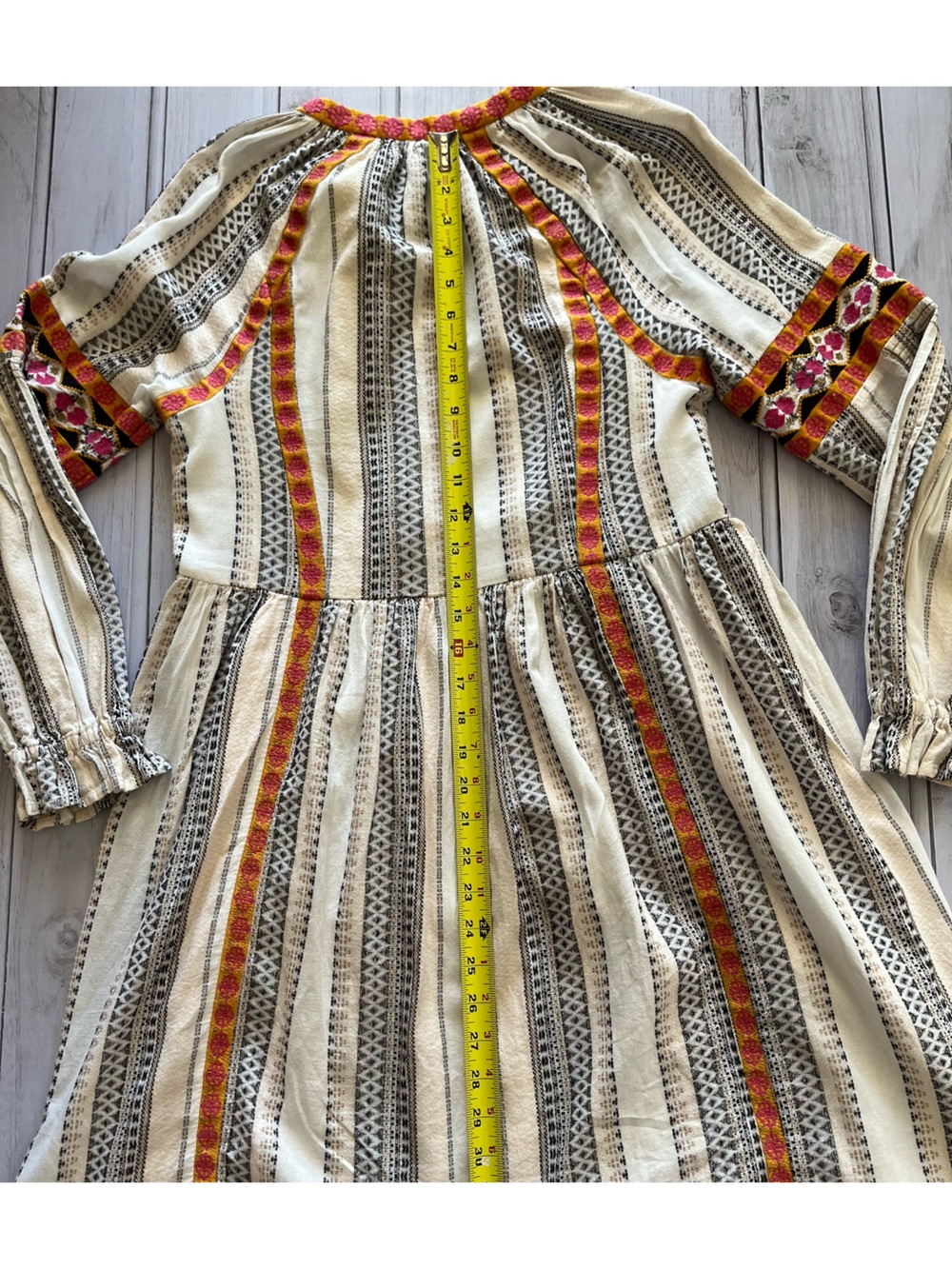Women’s Anthropologie Lottie cotton boho peasant long sleeve mini dress. XS - Picture 13 of 14